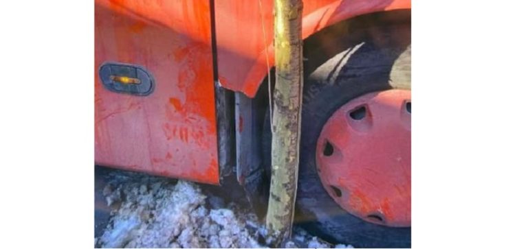 Автобус учасників мирної акції