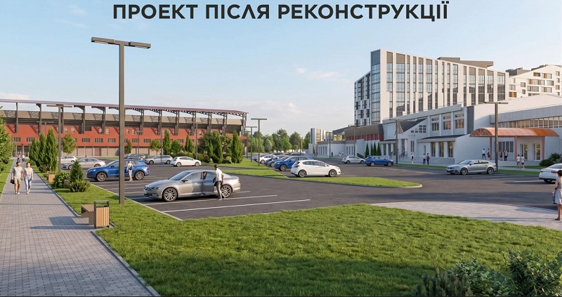 парковка біля стадіону Авангард