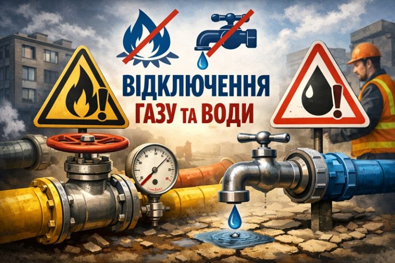 відключення газу та води 8 липня