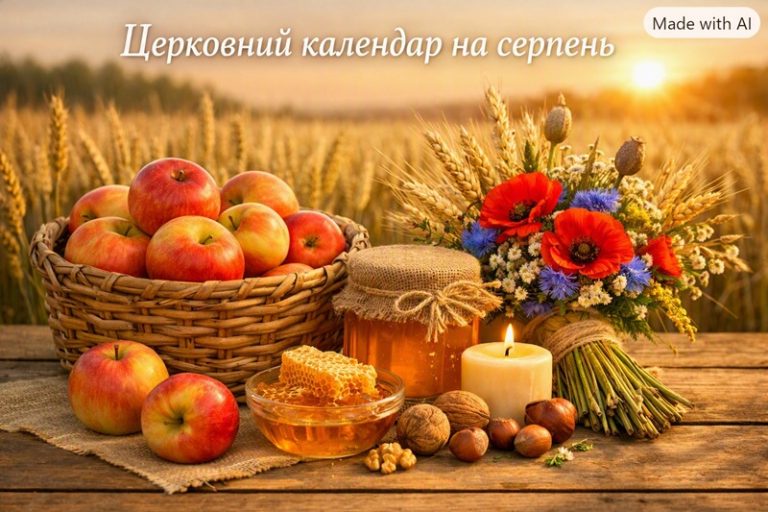 церковний календар на серпень 2026